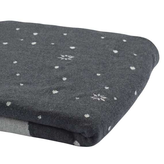 Плед из хлопка с новогодним рисунком &quot;Polar Bear&quot;, New Year Essential, 130х180 см