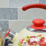 Чайник 3,5л со свистком, консольная ручка, слоновая кость "Гранат"