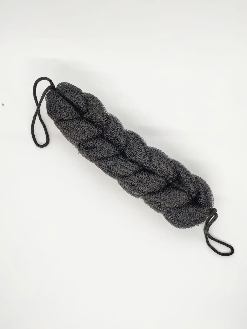 Мочалка косичка «Tressy», цвет черный, 26*6.5см / 70 гр