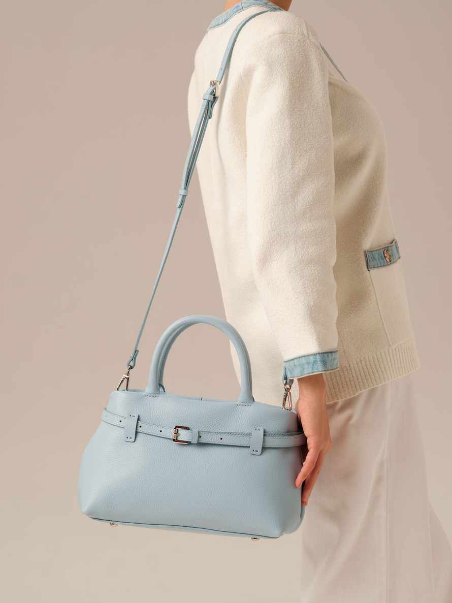 Кожаная сумка DBR Muse 31399 светло-голубой