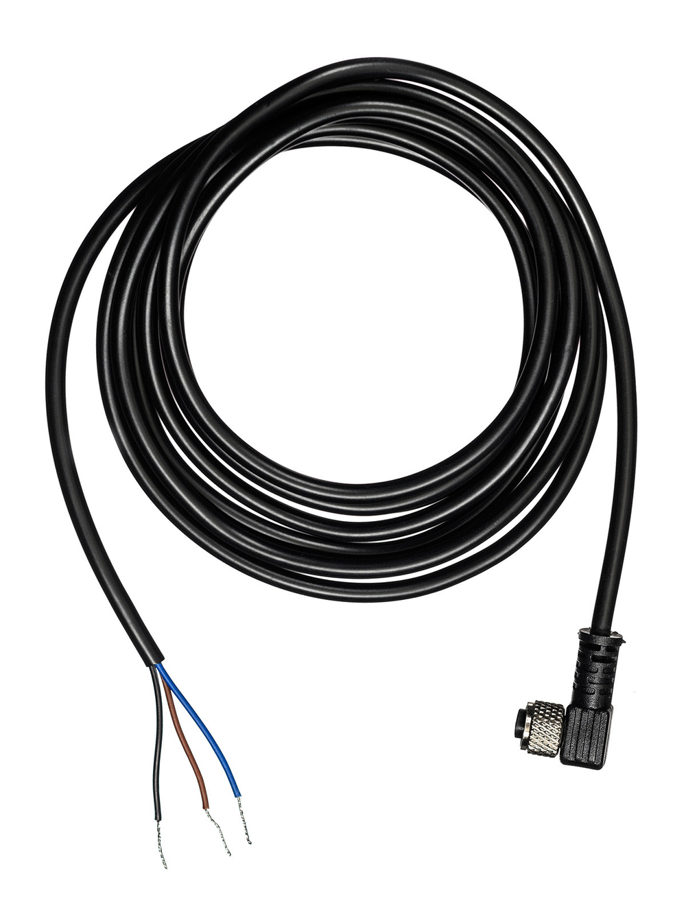 Кабель с разъёмом 2 метра. Разъём M8 угловой. 3-pin KJT-J8A3-LY