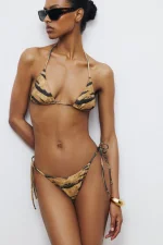 Лиф TIGER SKIN BIKINI, Коричневый