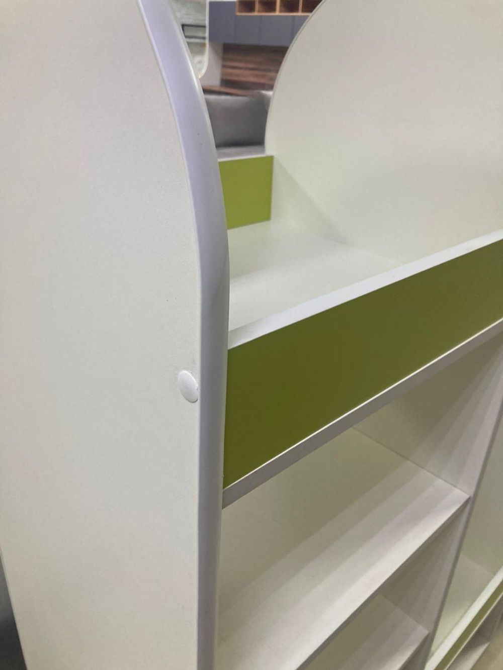 Вешалка напольная ЛДСП белый/лайм