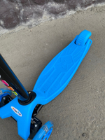 Самокат детский 3-х колесный (2 св. п 120 мм, з 80 мм) руль 54-84 см до 40 кг, голубой U000006Y