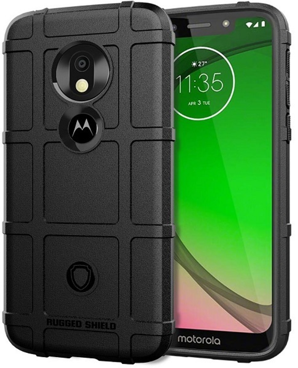 Чехол для Motorola Moto G7 Play цвет Black (черный), серия Armor от Caseport