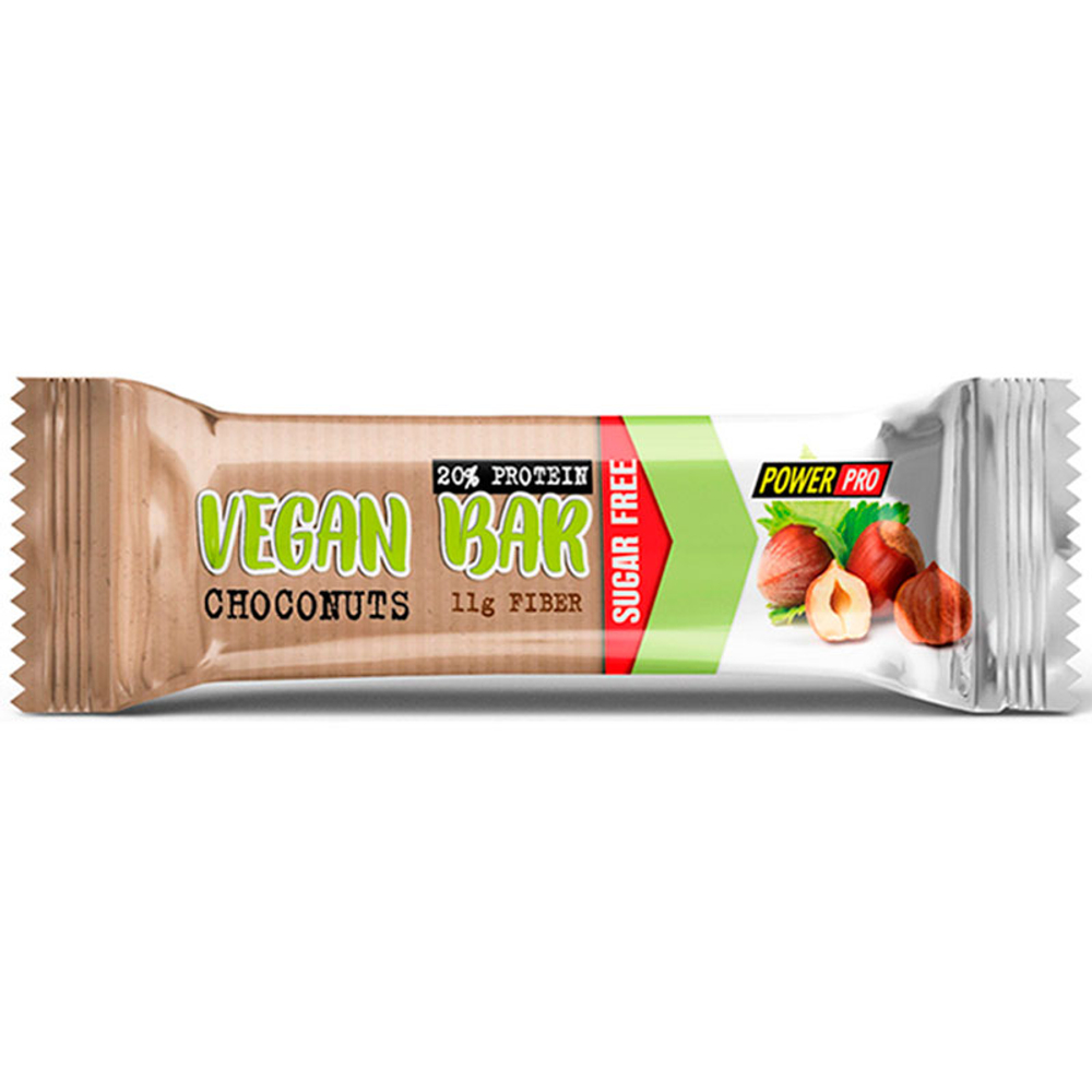 PowerPro Батончик с орехами и сухофруктами «Веган» со вкусом «Шоконатс» (40 гр.)