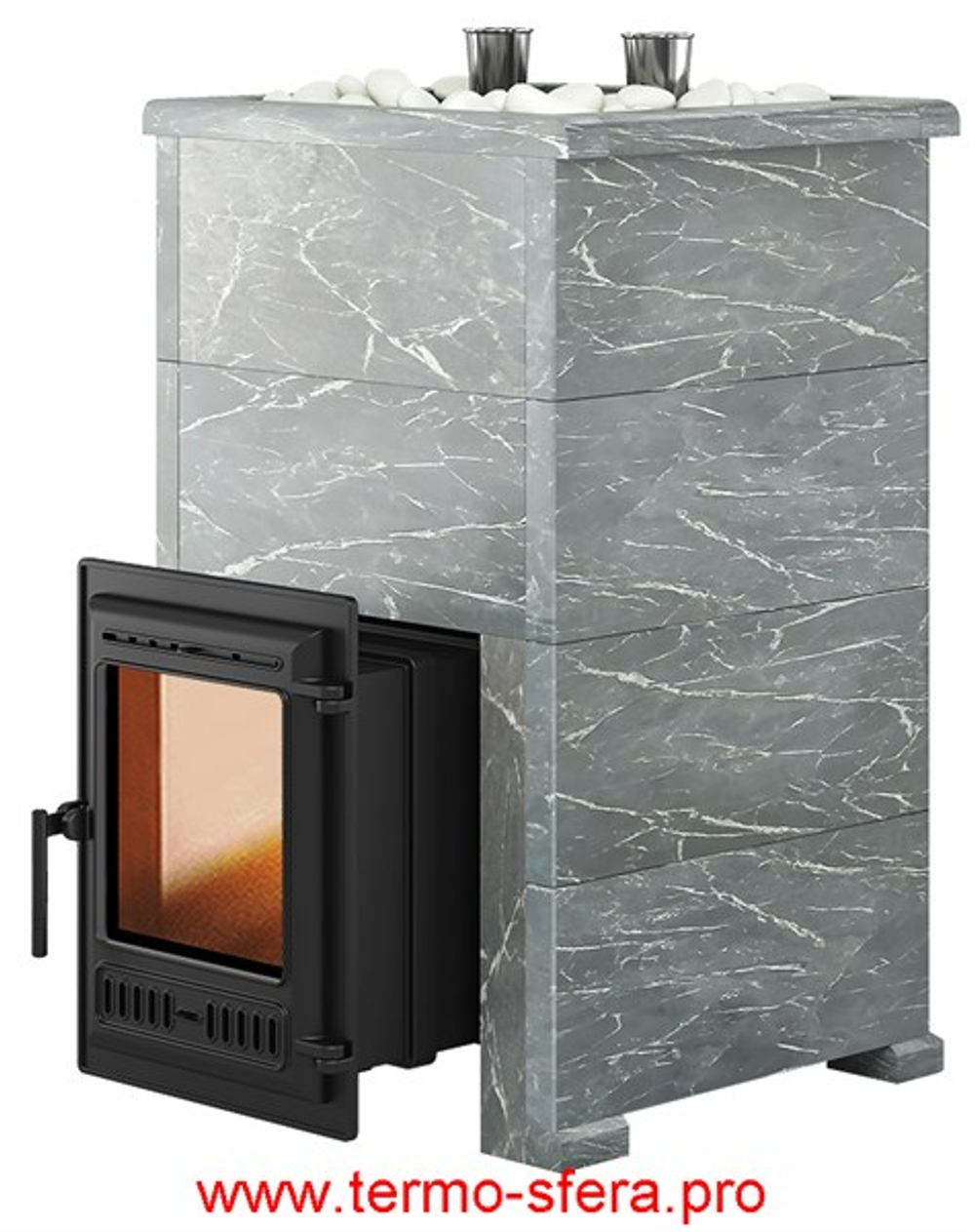 Печь для бани Эверест "Steam Master 38 ЧУГУН" Талькохлорит, S-40
