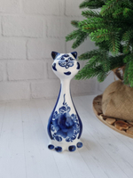 Кот фигурка гжель