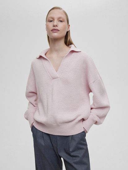 AIM свободного кроя, розовый. 50% шерсть мериноса.