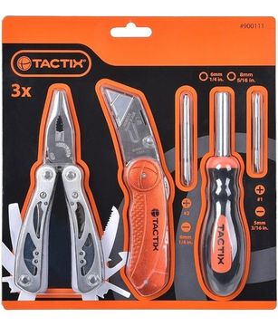 Набор инструмента из 3-х предметов (мультитул, складной нож, отвертка и 6 в 1) Tactix 900111