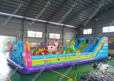 Коммерческий надувной батут "Сказочный мир" 15*7*4 м