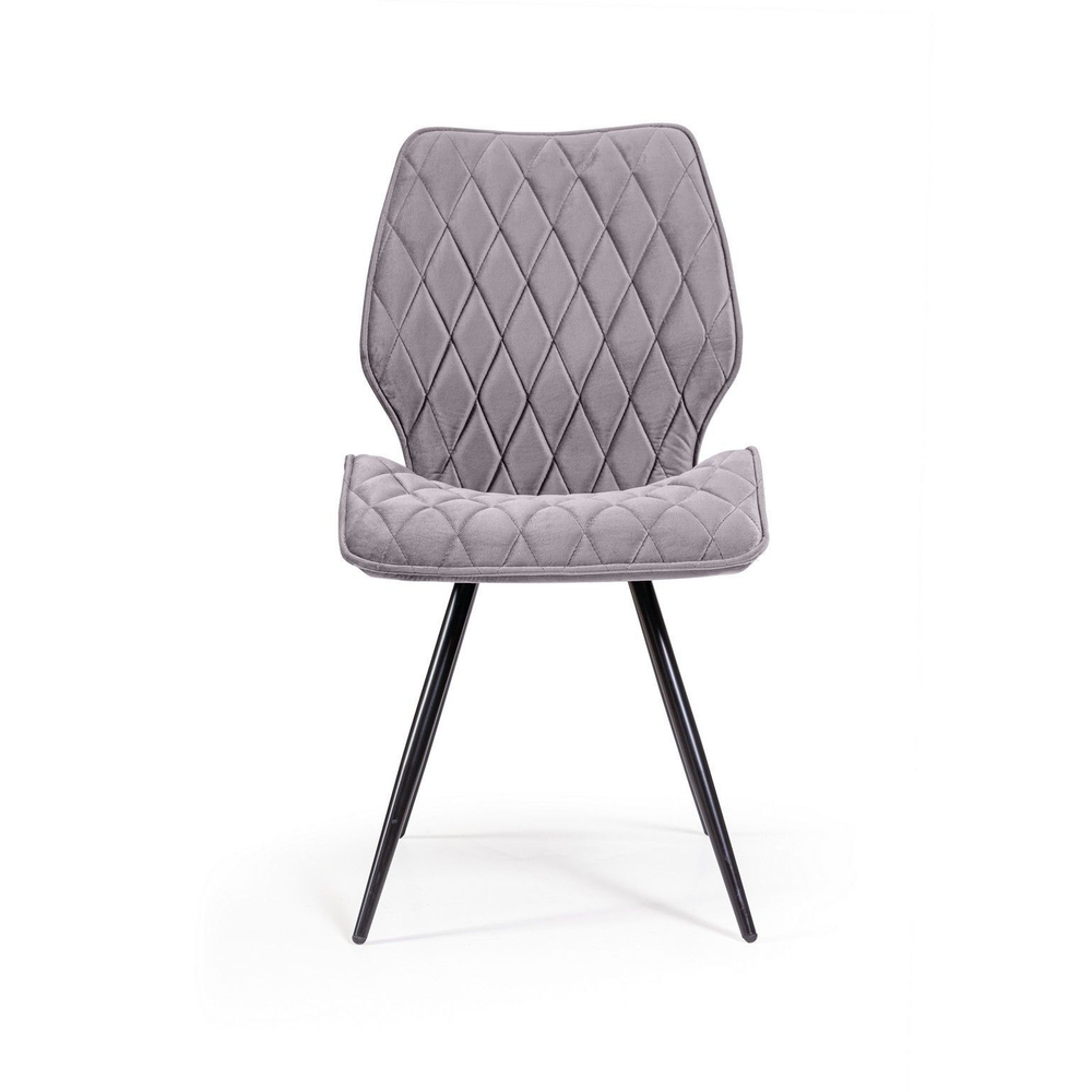 Стул Flash ромб, бархат светло-серый 26