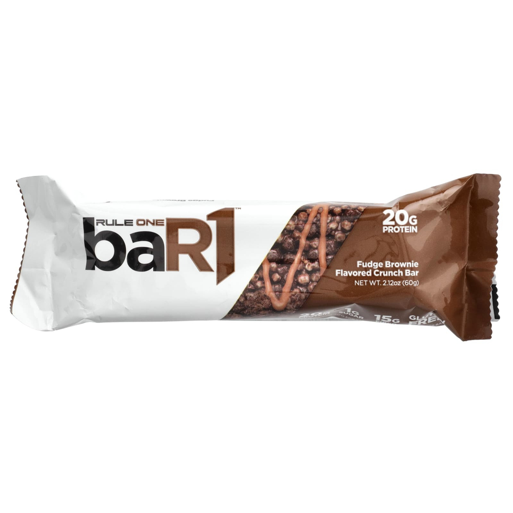 Rule One Proteins, baR1, батончик с хрустящей помадкой, 12 батончиков по 60 г (2,12 унции)