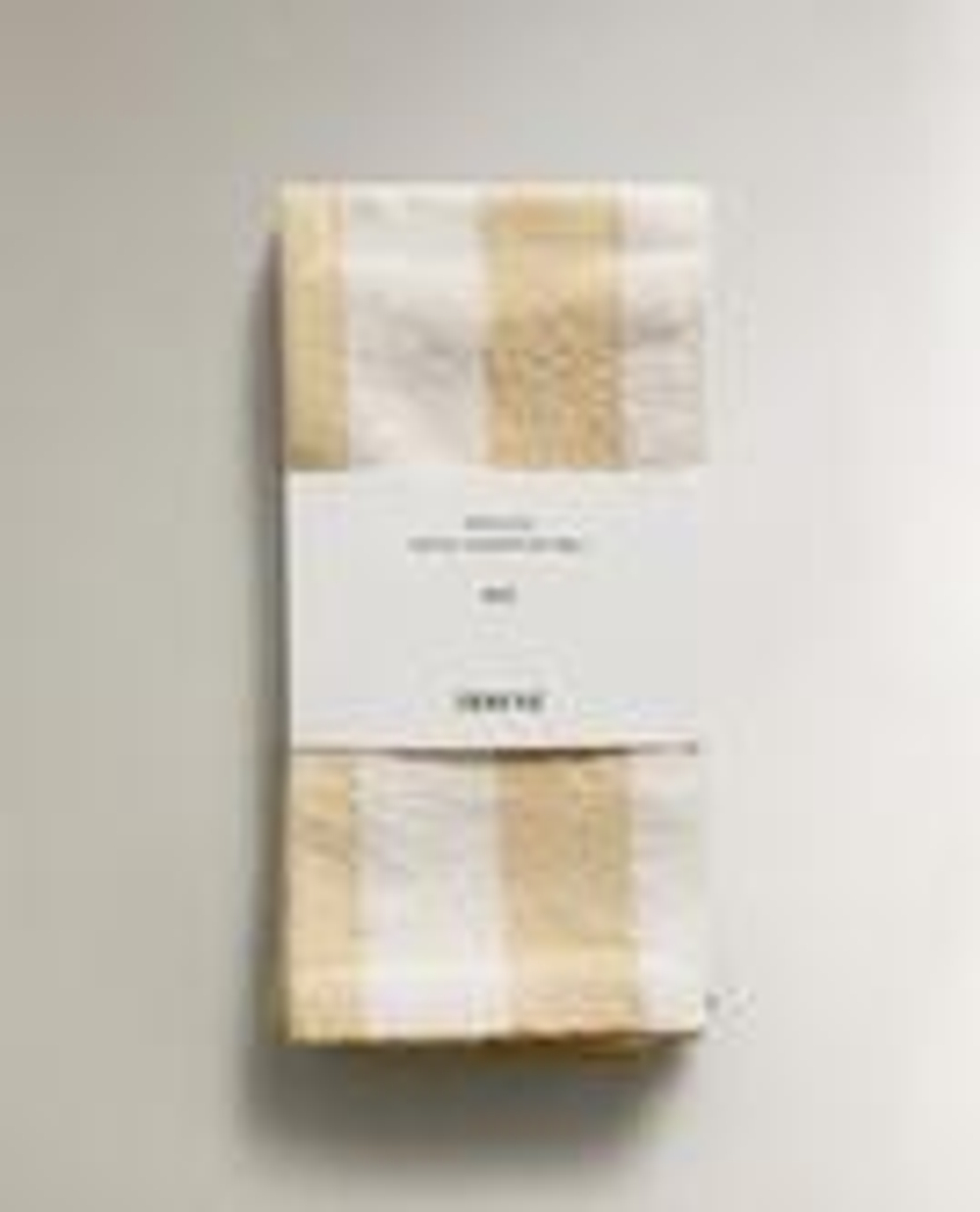ZARA HOME НАБОР САЛФЕТОК С ТКАНЫМ УЗОРОМ В ПОЛОСКУ (2 ШТ.), ЖЕЛТЫЙ