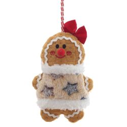 GAEM Игрушка набивная подвесная "Пряничный человечек", L9,5 W6 H14,5 см, 2в.
