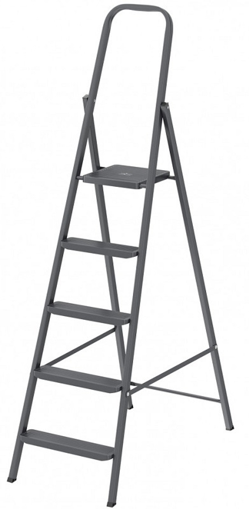 Стремянка 5 ступеней, компактная, стальная Россия Сибртех, 97945