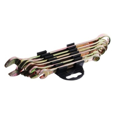 Набор ключей ЕРМАК рожково-накидных 6 предметов 8-17мм желтый цинк