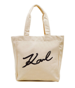 Сумка-шопер signature canvas Karl Lagerfeld - кремовый(240W3884)