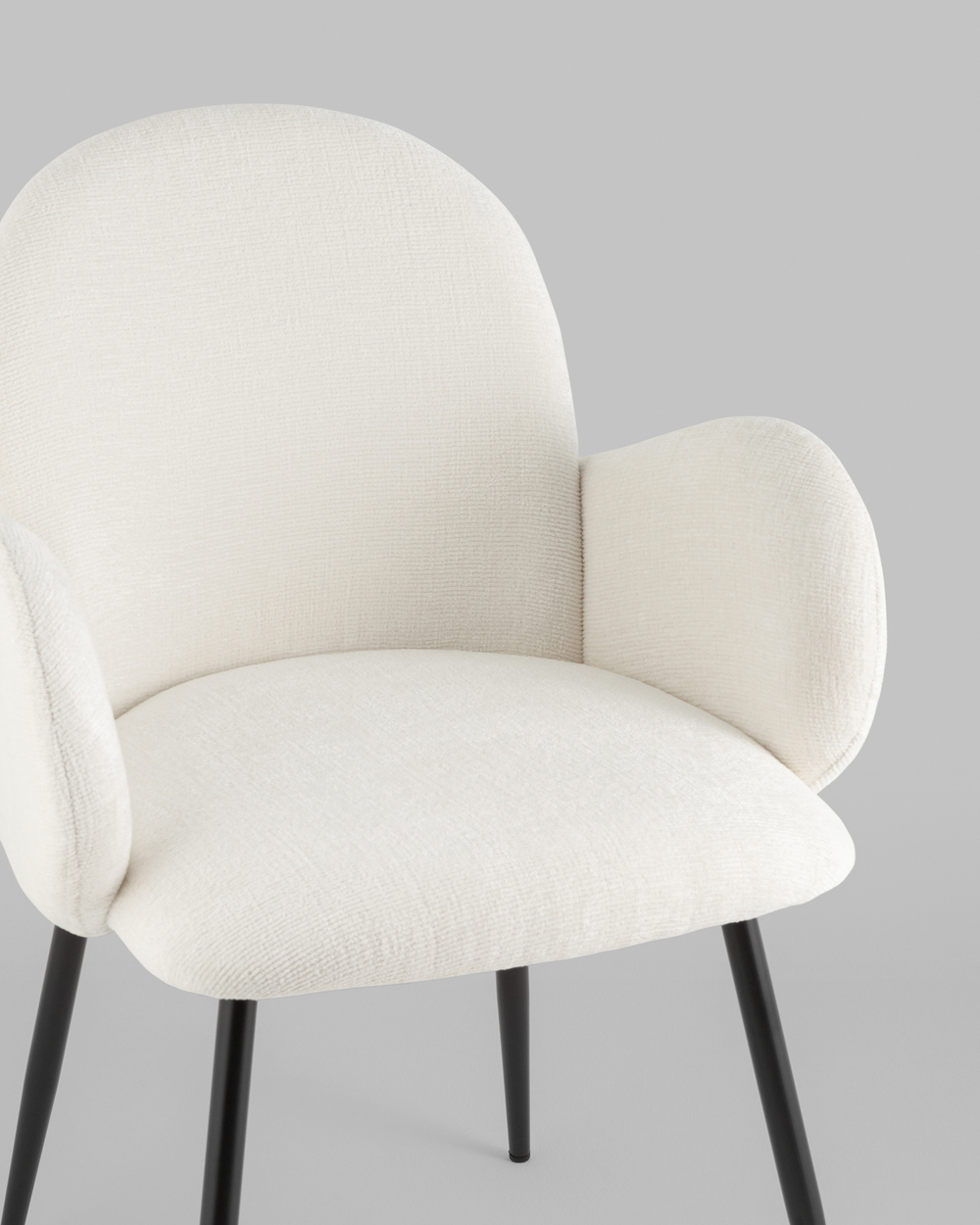 Стул обеденный Wave букле белый