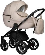 Детская коляска Indigo Mio Eco 3 в 1 с автокреслом Avionaut Cosmo Beige 02 св.бежевая кожа
