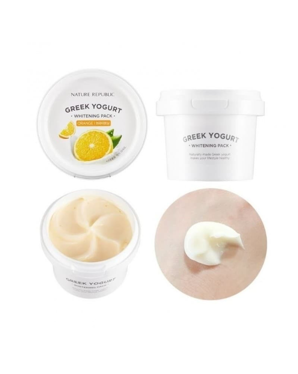 Nature Republic Greek Yogurt Whitening Pack Orange маска йогуртовая ночная с экстрактом апельсина