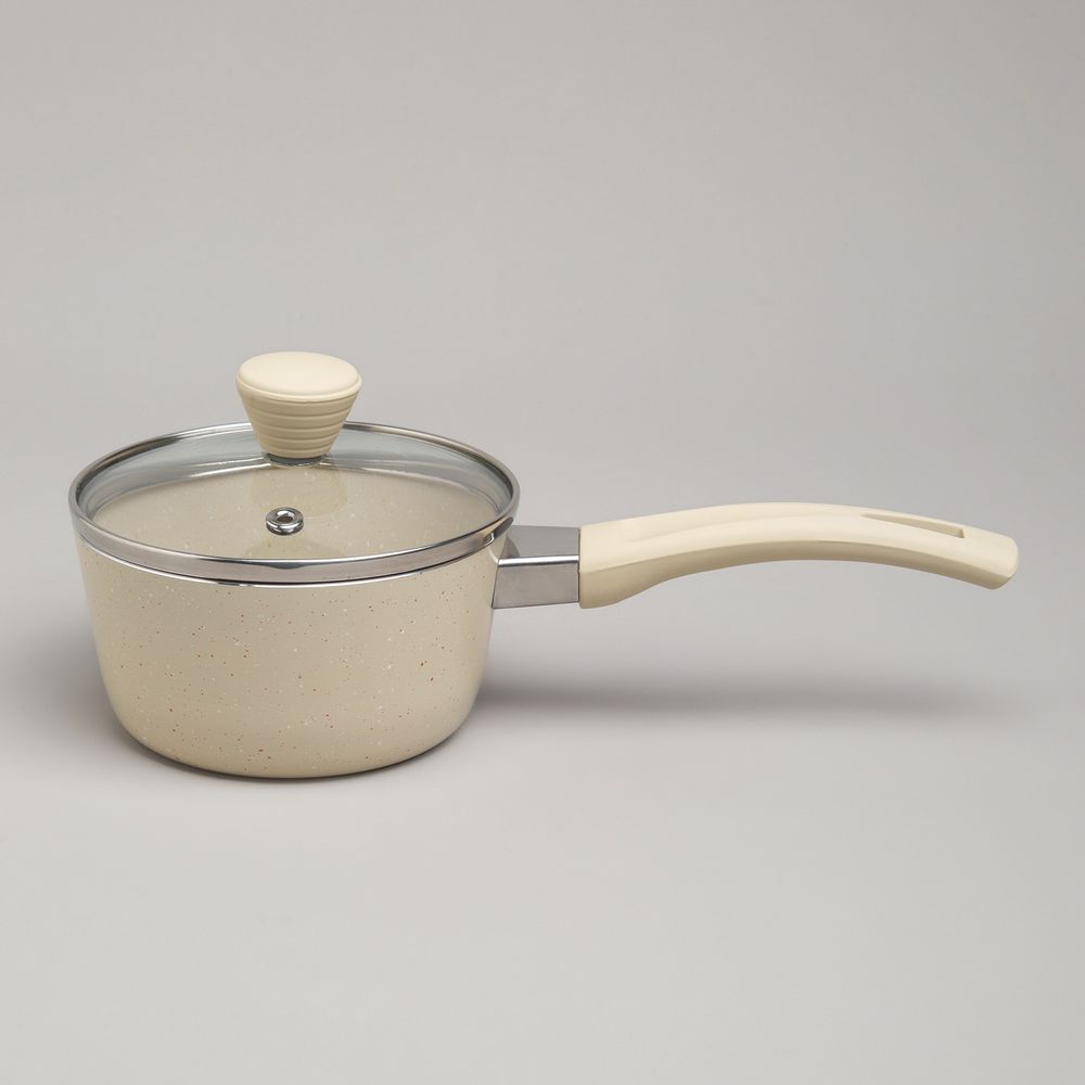 КОВШИК AGNESS АНТИП. ПОКР. РУЧКА SOFT TOUCH И СТЕКЛ. КРЫШКОЙ 600 МЛ 12*6 СМ