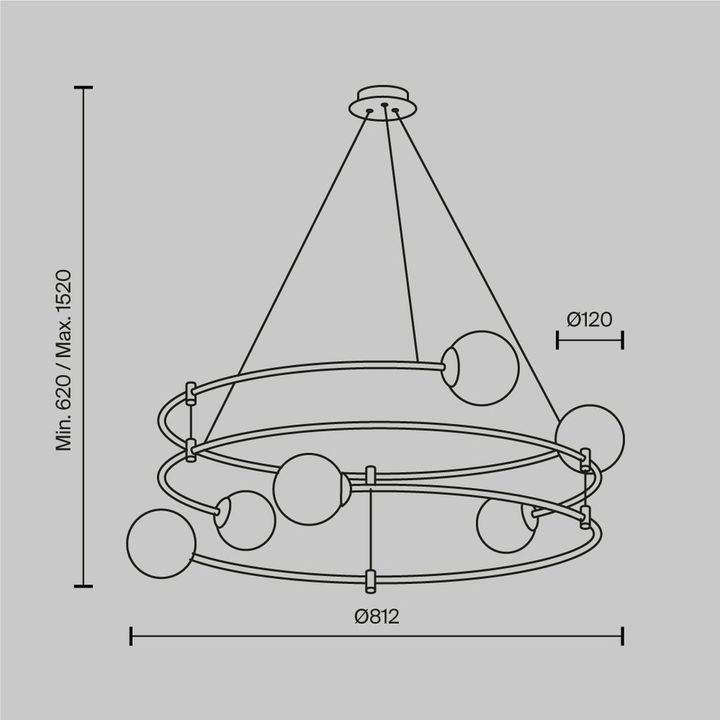 Подвесная люстра Maytoni Balance MOD317PL-06B