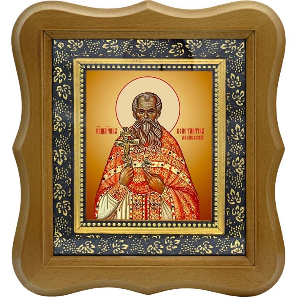 Константин Михайловский, священномученик, пресвитер. Икона на холсте.
