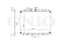 Радиатор охлаждения двигателя UNIO RAD-10052