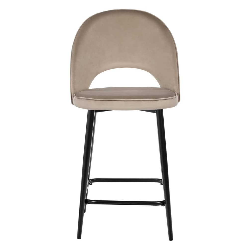 Стул полубарный Leo латте с жаккардом, поворотный механизм