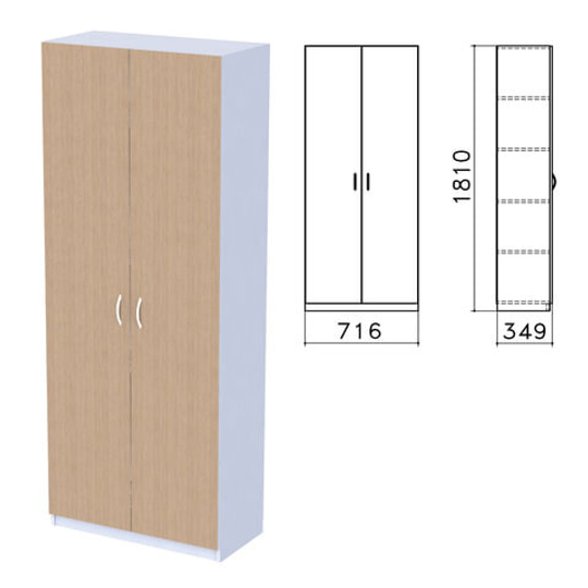 Шкаф закрытый "Бюджет", 716х349х1810, орех онтарио (КОМПЛЕКТ)
