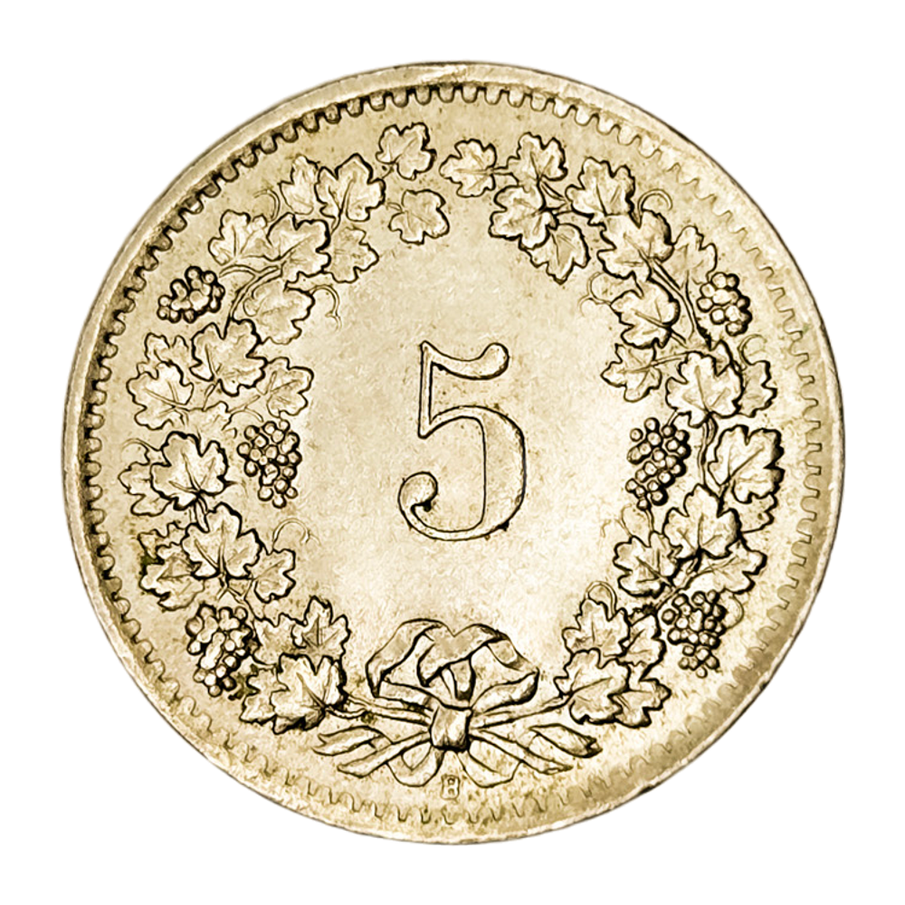 Switzerland, 5 Rappen, 1964 – Libertas Series, AU