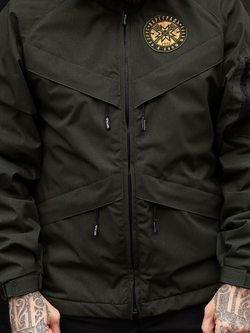 Куртка демисезонная Варгградъ на флисе мужская хаки