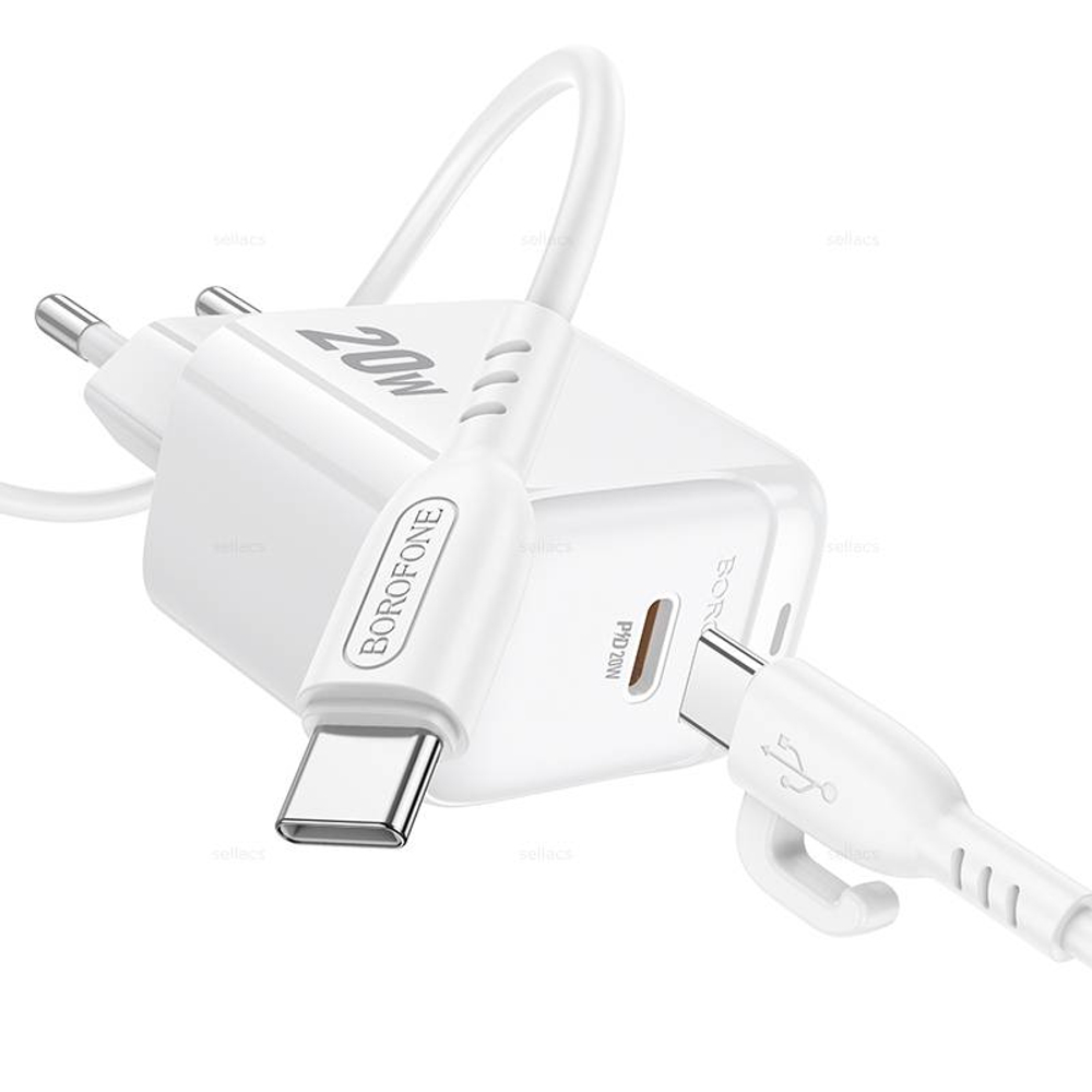 Зарядное устройство PD20W Для Lightning QC3.0 Borofone BAS43A (white)