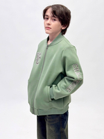 Бомбер трикотажный с начесом для мальчика 9-18 лет Fleur de Vie