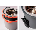 Набор для уборки: ведро 10л с отжимом, швабра с рукояткой 137см, LV-A03-2