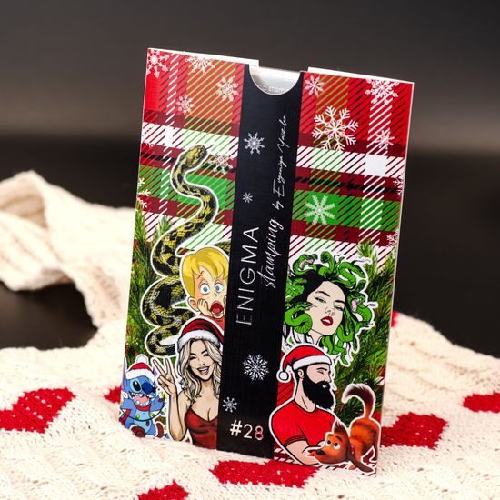 Пластина для стемпинга Enigma Stamping №028 Новогодняя (большая)