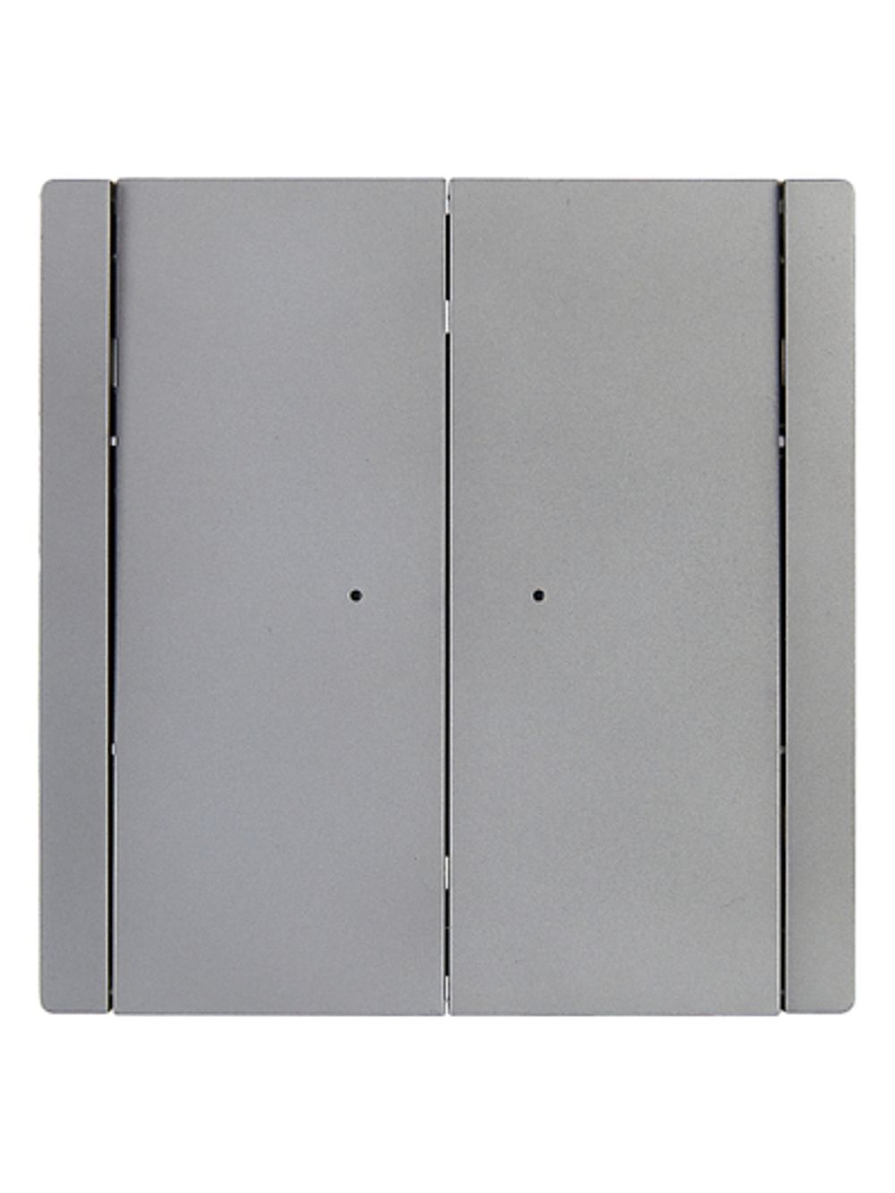 FORTE&PIANO Выключатель 2-клавишный проходной с индикацией 10А FP508 сталь IEK