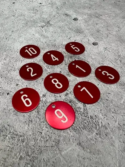 Номерки на ключи, металл