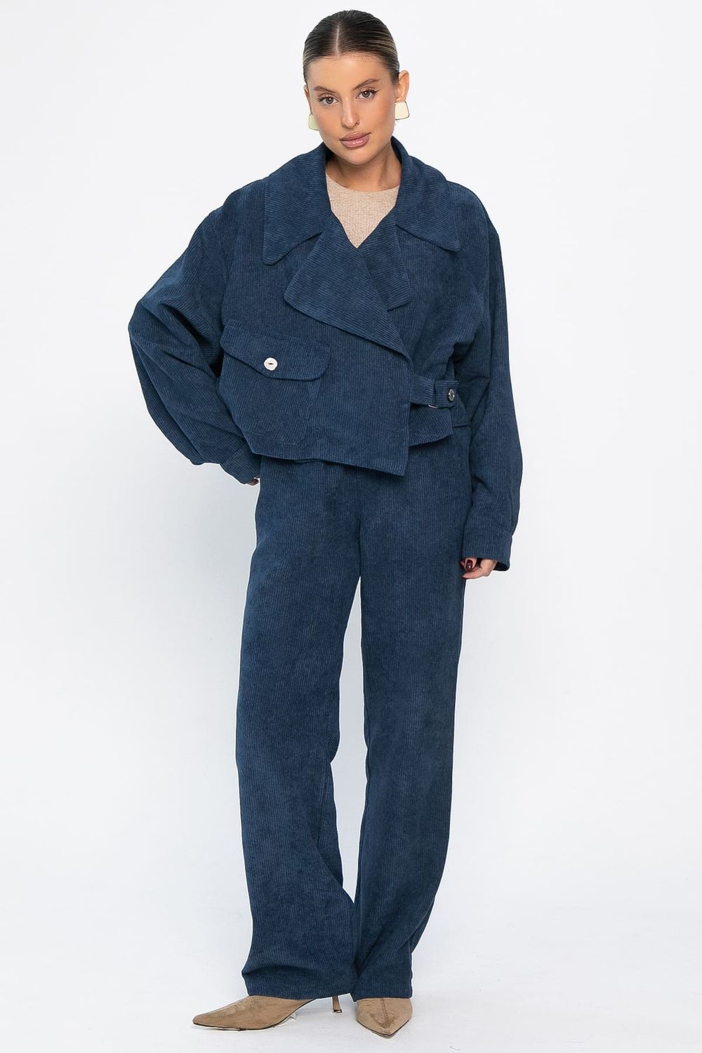 Жакет укороченный Динара (синий) Б14325-39М LT Collection