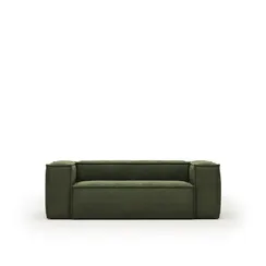 Диван 2-местный Blok в плотном зеленом вельвете 210 см