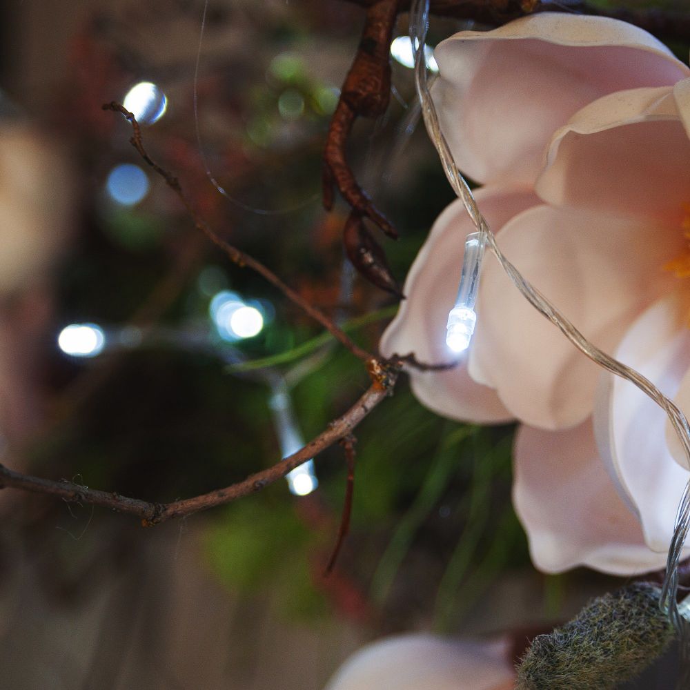 ULD-S1000-100-DTA WHITE IP20 Гирлянда светодиодная. 10м. 100 светодиодов. Белый свет. Провод прозрачный. ТМ Uniel