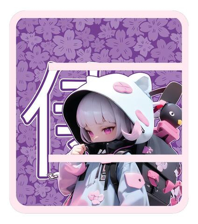 Папка д/труда А4 молния вокруг, пластик 325/230/25 "Девочка с рюкзаком 2024" (Пчелка)