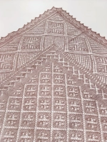 Оренбургский пуховый платок-паутинка А80-06 магнолия