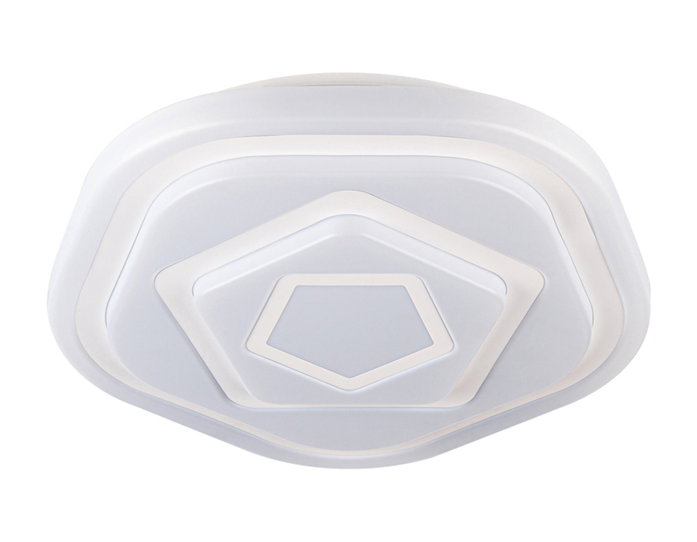 Светодиодный светильник 60Вт, 3200Лм, 3000К-6500К,Ra>80, ИК-пульт, плавная регулировка мощности, изменение цветовой температуры, 50% яркость, ночник, память, металл/акрил, белый/матовый