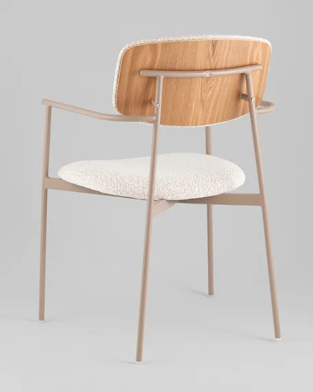 Стул с подлокотниками Talio, бежевый, бежевые ножки