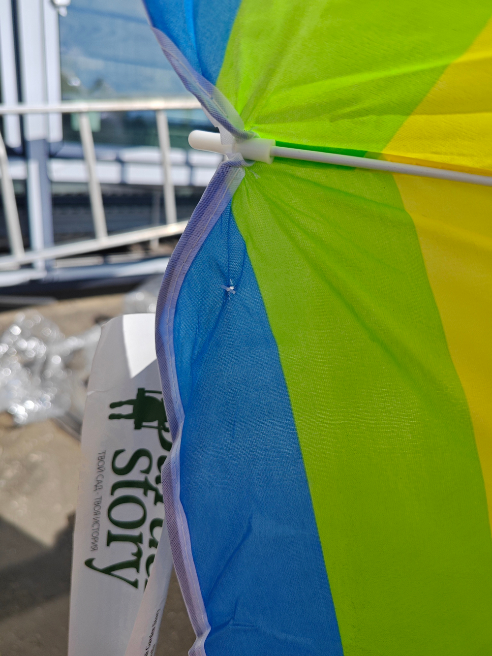 Зонт  1,6м разноцветный 2 части арт.WRU049 "Garden story" УЦЕНКА