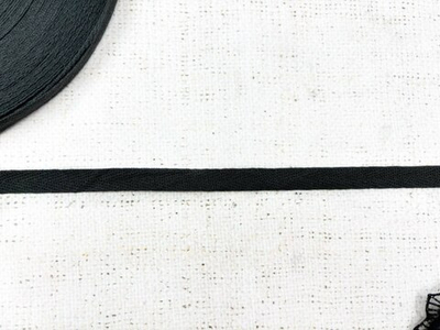 Лента киперная, хлопок, ш. 1 см, тёмный графит