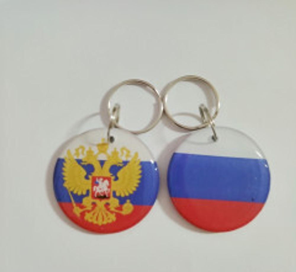Миникарта прокси RFID T5577 флаг России круглый 14422