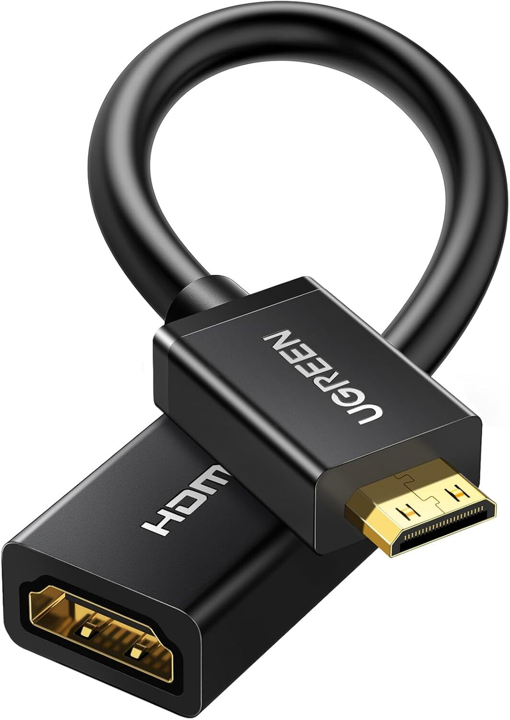 Кабель-переходник HDMI - mini HDMI, V2.0, 4K@60Hz, 22см, UGREEN 20137